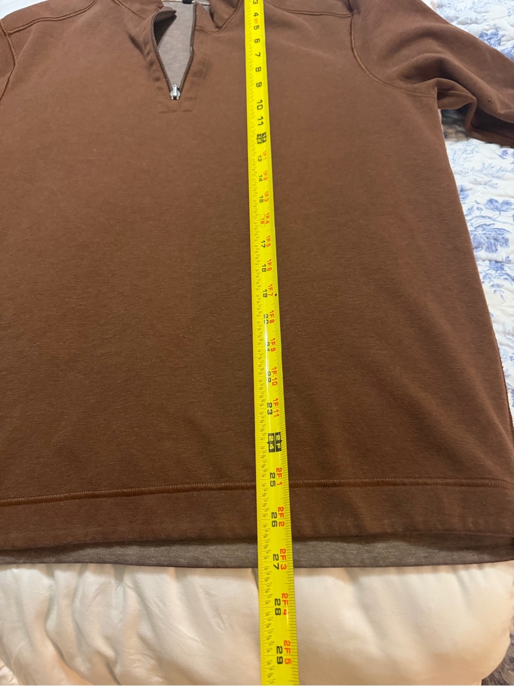 Men’s reversible quarter zip long sleeve large - Picture 3 of 4